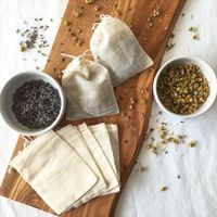 Crafty Cultures Muslin bags (Small, For Tea, 10 x 15cm, Pack of 3)